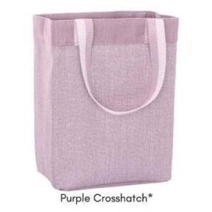 Thirty One Small Essential Storage Tote in Purple Crosshatch